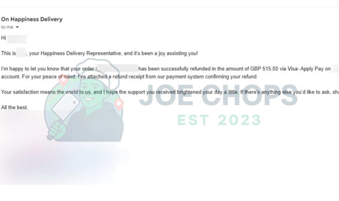 On Running Order Success